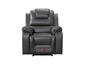 Vancouver Grey Leather Recliner Armchair