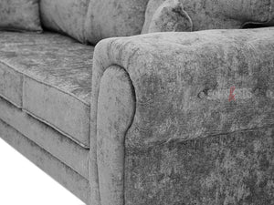 Kensal Grey Textured Fabric Corner Sofa