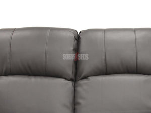 Crofton 3 Seater Grey Leather Recliner Sofa