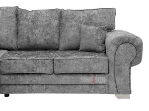 Kensal Grey Textured Fabric Corner Sofa