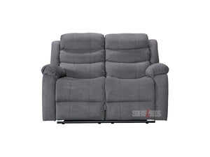 Sorrento 2 Seater Grey Fabric Recliner Sofa