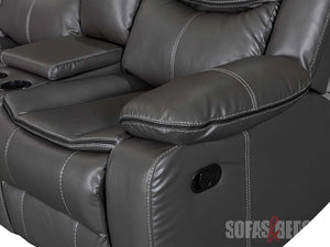 Highgate Grey Leather Recliner Corner Sofa