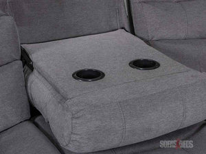 Sorrento 3 Seater Grey Fabric Recliner Sofa