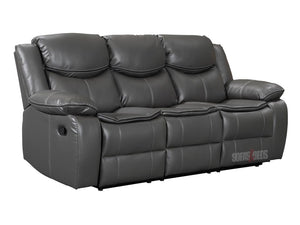 Highgate 3+2 Grey Leather Recliner Sofa