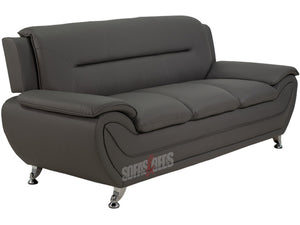 Millbank 3 Seater Grey Leather Sofa