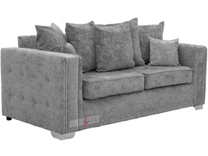 Kensington 3 Seater Grey Textured Fabric Sofa