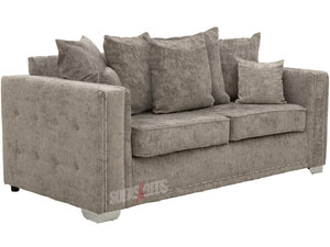 Kensington 3 Seater Truffle Textured Fabric Sofa