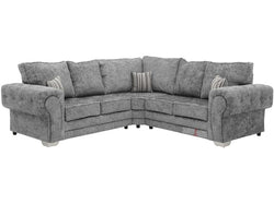 Grey Textured Fabric Corner Sofa - Kensal Sofa | Sofas & Beds Ltd.