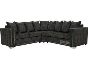 Kensington Dark Grey Textured Fabric Corner Sofa