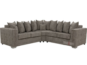 Kensington Truffle Textured Fabric Corner Sofa