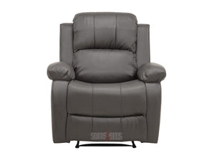 Crofton Grey Leather Recliner Armchair