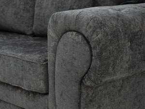 Kensal 3 Seater Dark Grey Textured Fabric Sofa