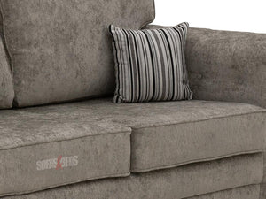 Side View of 3 Seater Truffle Textured Fabric Sofa - Sofa Kensal | Sofas & Beds Ltd.