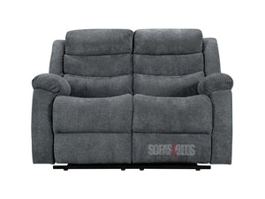 Sorrento 2 Seater Dark Grey Fabric Recliner Sofa