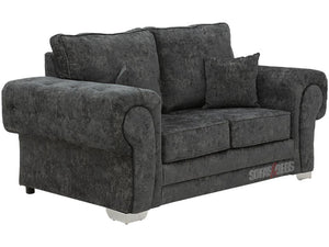 Kensal 2 Seater Dark Grey Textured Fabric Sofa