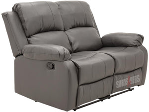 Crofton 2 Seater Grey Leather Recliner Sofa