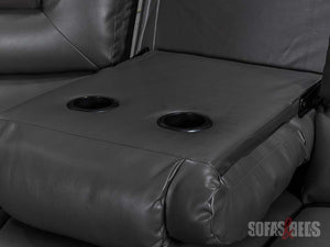 Vancouver Grey Leather Recliner Corner Sofa