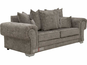 Chingford Truffle Textured Fabric 3 Seater Sofa