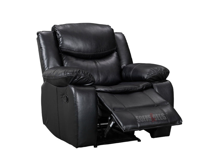 Highgate Black Leather Recliner Armchair