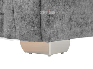 Kensal 3+2 Grey Textured Fabric Sofa - Lined Cushions