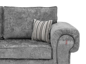 Side View of 2 Seater Grey Textured Fabric Sofa - Kensal Sofa | Sofas & Beds Ltd.