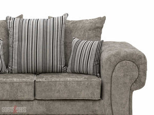 3+2 Truffle Textured Chenille Fabric Sofa from different angles - Sofa Chingford | Sofas & Beds Ltd.