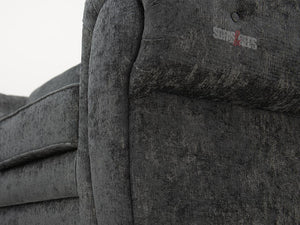 Dark Grey Textured Fabric Corner Sofa with Standard Pillows - Kensal Corner Sofa | Sofas & Beds Ltd.