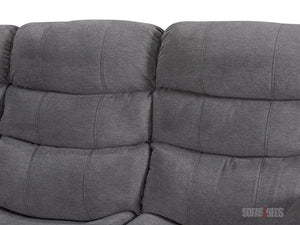 Sorrento Grey Fabric Recliner Corner Sofa