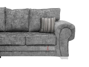 Grey Textured Fabric Corner Sofa - Kensal Sofa | Sofas & Beds Ltd.