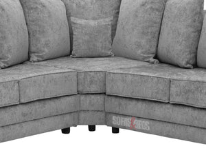 Grey Textured Fabric Corner Sofa - Chingford Sofa | Sofas & Beds Ltd.