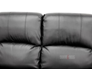 Side View of 3 Seater Black Leather Recliner Sofa - Sofa Crofton | Sofas & Beds Ltd.