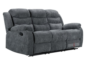 Sorrento 3+2 Dark Grey Fabric Recliner Sofa Set