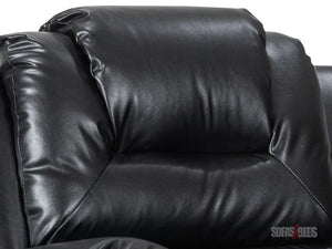Vancouver Black Leather Recliner Armchair