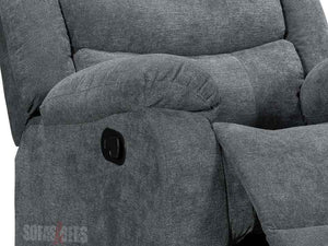 Sorrento Dark Grey Fabric Recliner Armchair