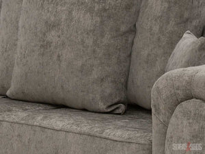 Chingford 2 Seater Truffle Textured Chenille Fabric Sofa