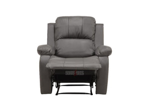 Grey leather recliner arm chair | Sofas & Beds Limited