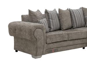 Truffle Textured Chenille Fabric Corner Sofa - Sofa Chingford | Sofas & Beds Ltd.