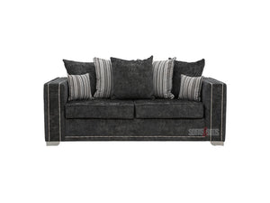 Dark Grey Textured Fabric 3 Seater Sofa - Sofa Kensington | Sofas & Beds Ltd.