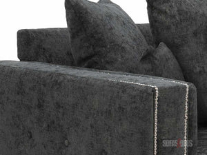 Kensington 2 Seater Dark Grey Textured Fabric Sofa