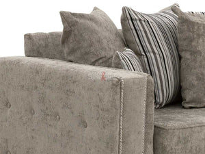 Side View of 2 Seater Truffle Textured Fabric Sofa - Sofa Kensington | Sofas & Beds Ltd.