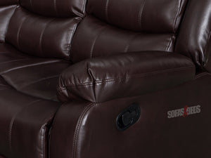 Sorrento Brown Leather Recliner Corner Sofa