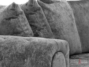 Chingford 3 Seater Grey Textured Fabric Sofa
