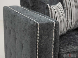 3+2 Seater Dark Grey Textured Fabric Sofa Set From Different Angles - Sofa Kensington | Sofas & Beds Ltd.