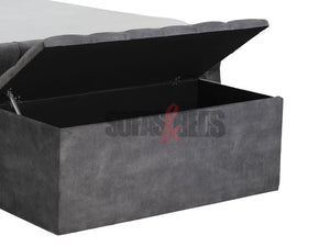 Grey Velvet Upholstered Bed | Sofas & Beds Limited