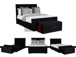 Black Upholstered Bed with Mattress | Sofas & Beds Limited