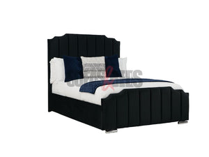 Stonebridge 4'6 Velvet Upholstered Bed - Black