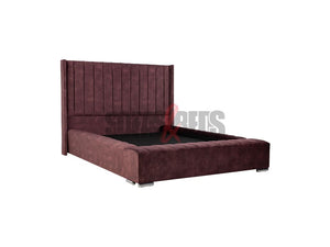 Velvet Upholstered Divan Bed in Burgundy | Sofas & Beds Limited