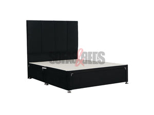 TUFNELL 4'6 Divan Storage Bed - Black