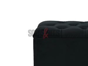 Opened black Velvet Storage Box | Sofas & Beds Limited