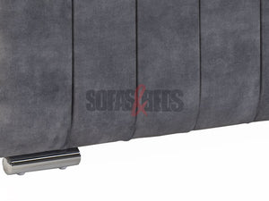  Velvet Upholstered Bed in grey- Sofas & Beds Limited